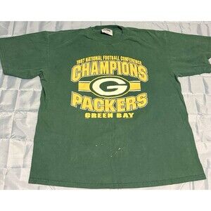 Vintage CSA Green Bay Packers 1997 NFL Champions Football T-Shirt XL Brett Favre